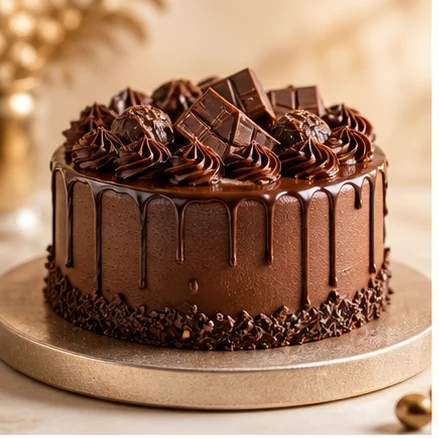 Chocolate truffle cake with premium decoration